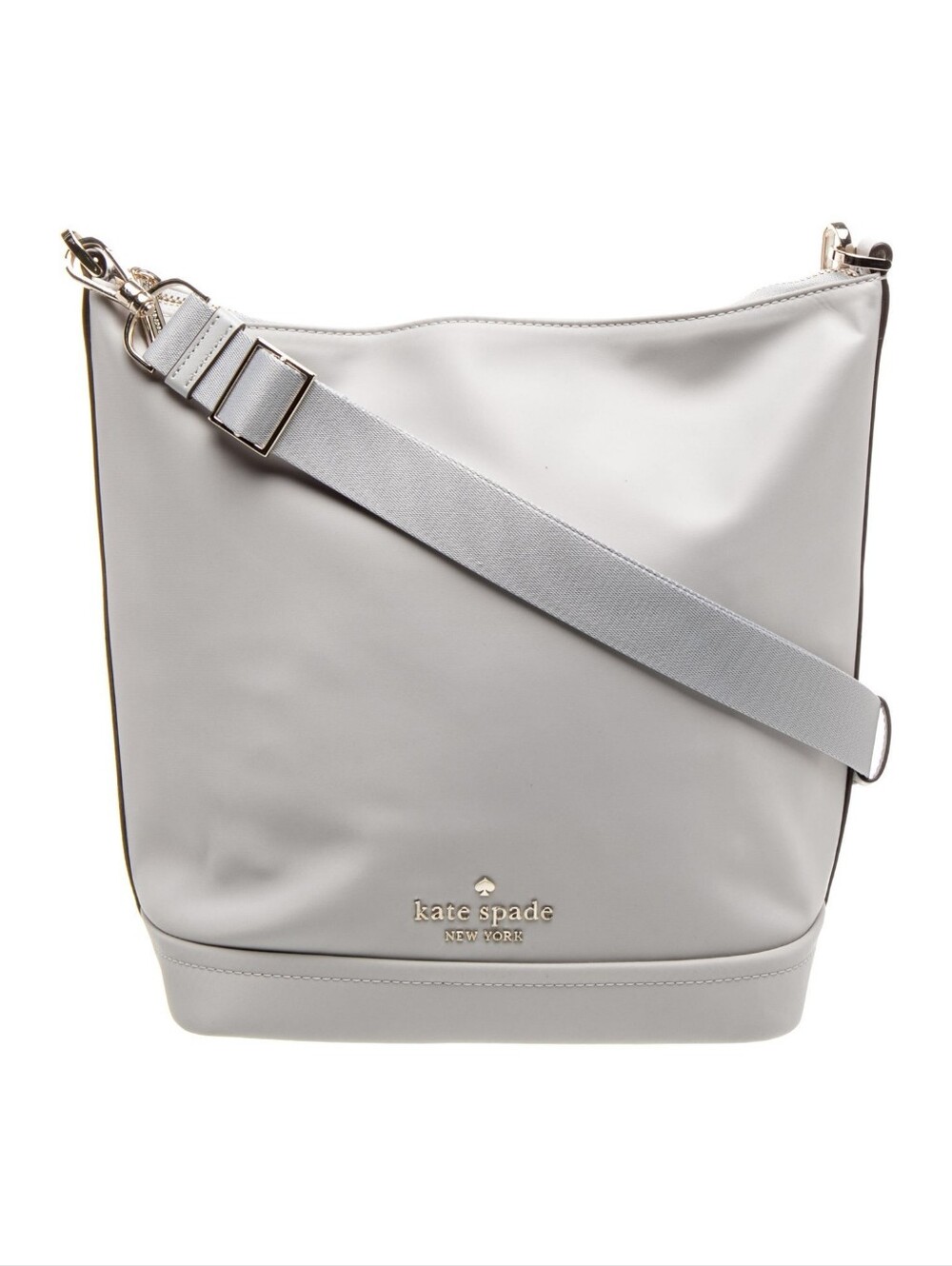 Kate Spade Light Gray Chelsea Nylon Duffel Crossbody NWT